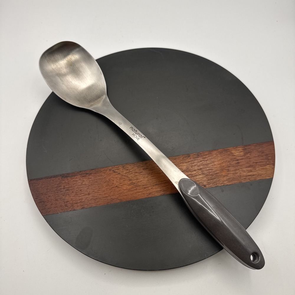 Cooking Spoon Stainless Steel Large Serving SpoonsSilver/14" Natural Home